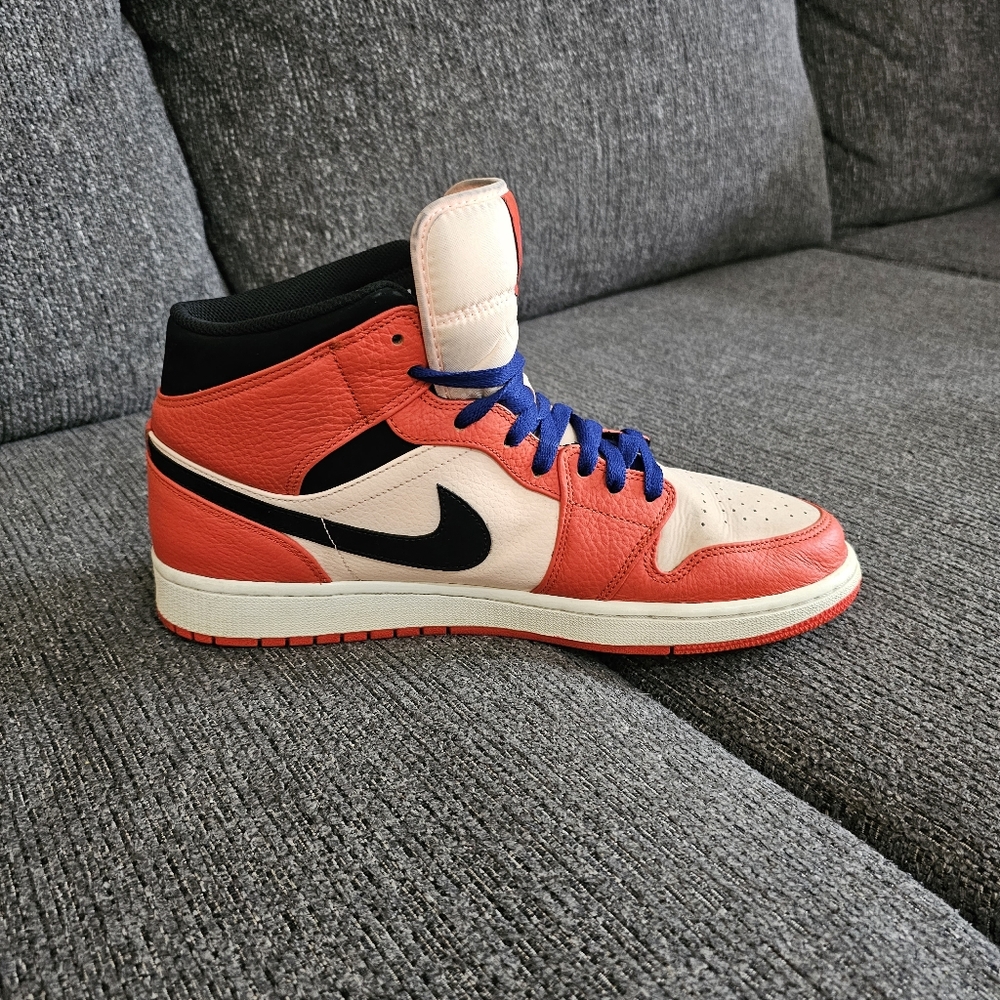 Nike Jordan 1 Mid Se Team Orange Shattered 852542 800 - Picture 5 of 12
